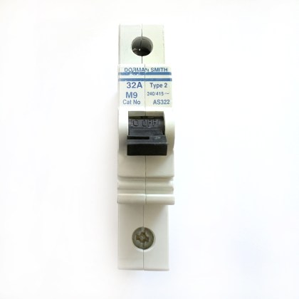 Dorman Smith AS322 Old Style M9 32A 32 Amp MCB Circuit Breaker Type 2